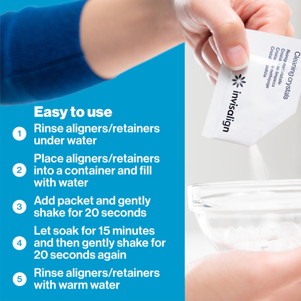 Invisalign Cleaningcrystals Usage Reva Grande Can You Use Denture Cleaner To Clean Invisalign