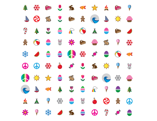 Invisalign stickables holidays theme | Design:Holidays