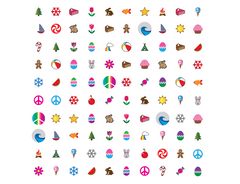 Invisalign stickables holidays theme | Design:Holidays