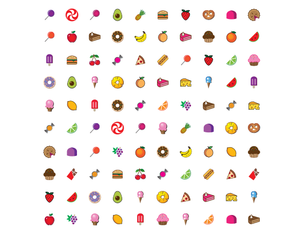 Invisalign stickables food and sweets theme | Design:Food