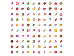 Invisalign stickables food and sweets theme | Design:Food