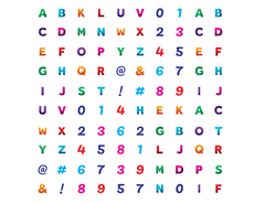 Invisalign stickables letters and numbers theme, Design:Letter