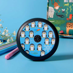 Invisalign Aligner Case Penguins Design on blue background