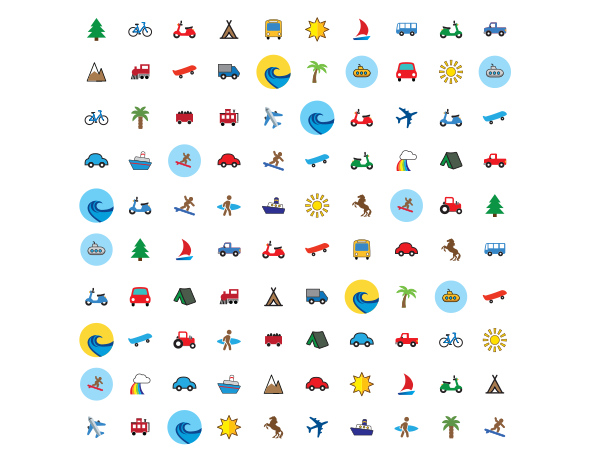 Invisalign stickables travel and transit theme | Design:Travel