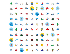 Invisalign stickables travel and transit theme | Design:Travel
