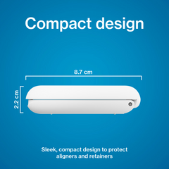 Invisalign white aligner case is a compact design