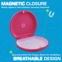 Invisalign™ Aligner Case in Cyberpink