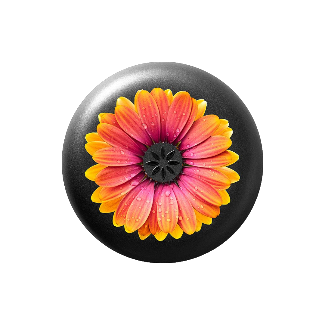 Invisalign™ Aligner Case Orange Textured Daisy