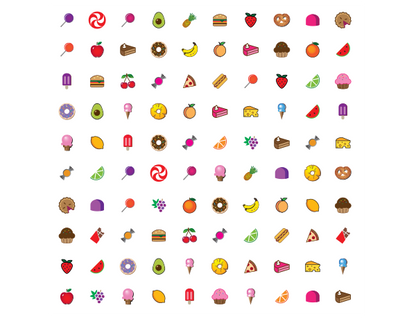 Invisalign stickables food and sweets theme | Design:Food