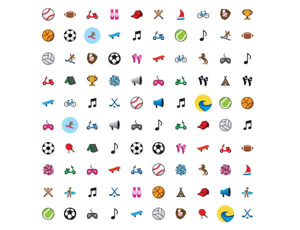 Invisalign stickables sports and activities theme | Design:Sports