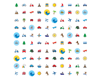 Invisalign stickables travel and transit theme | Design:Travel